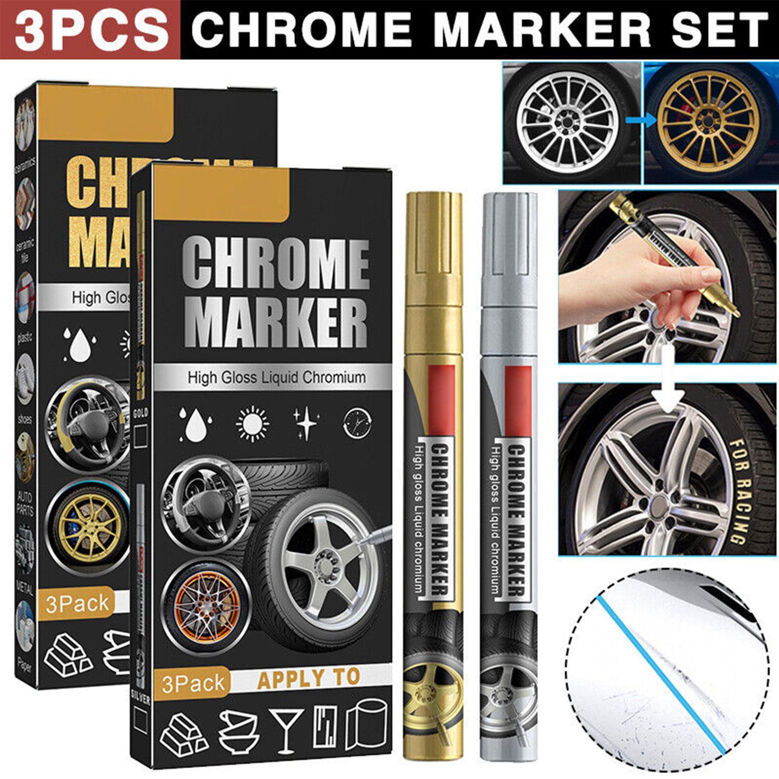 3Pcs/Set Chrome Marker Pen Car - Tee Height Marker review and price