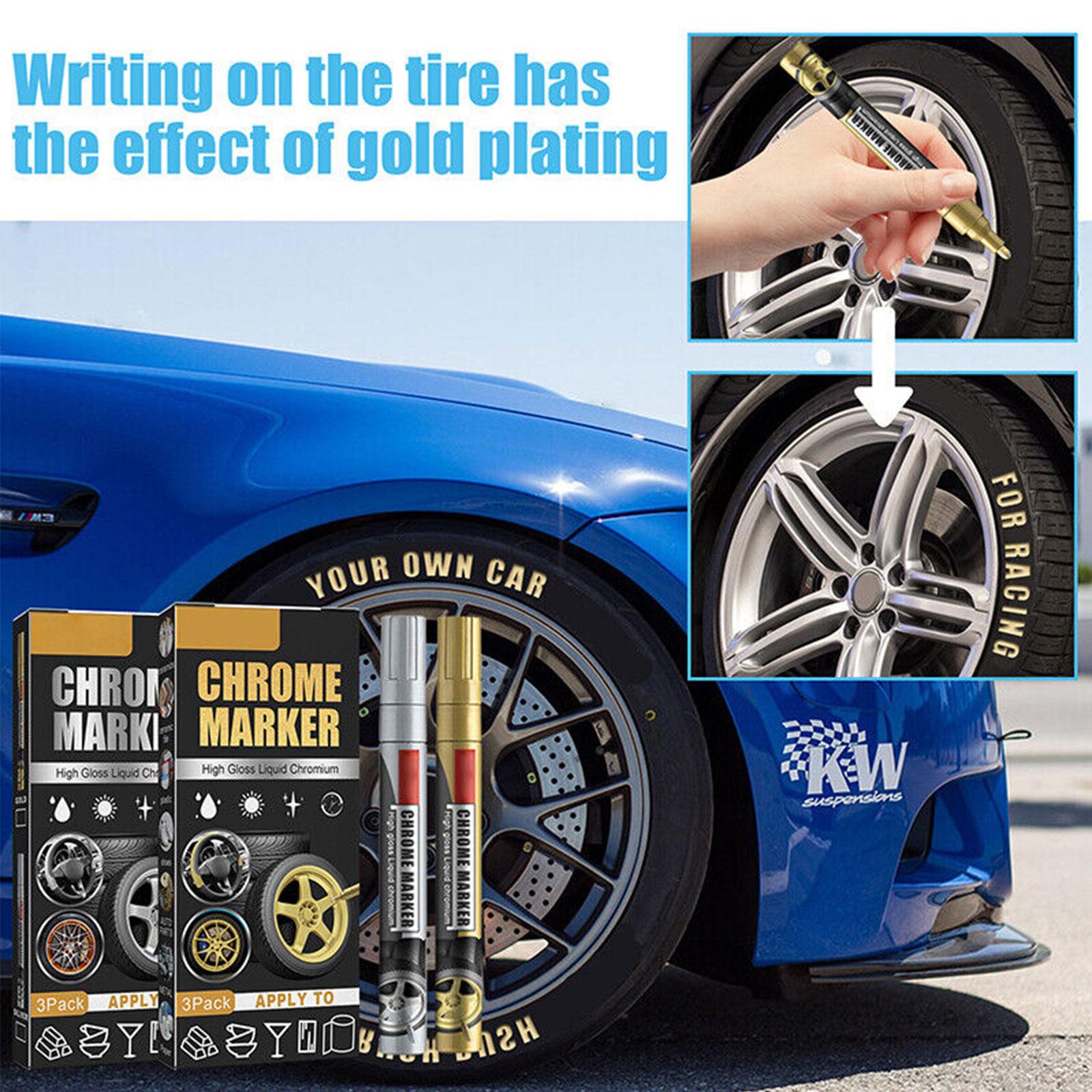 3Pcs/Set Chrome Marker Pen Car - Tee Height Marker review and price