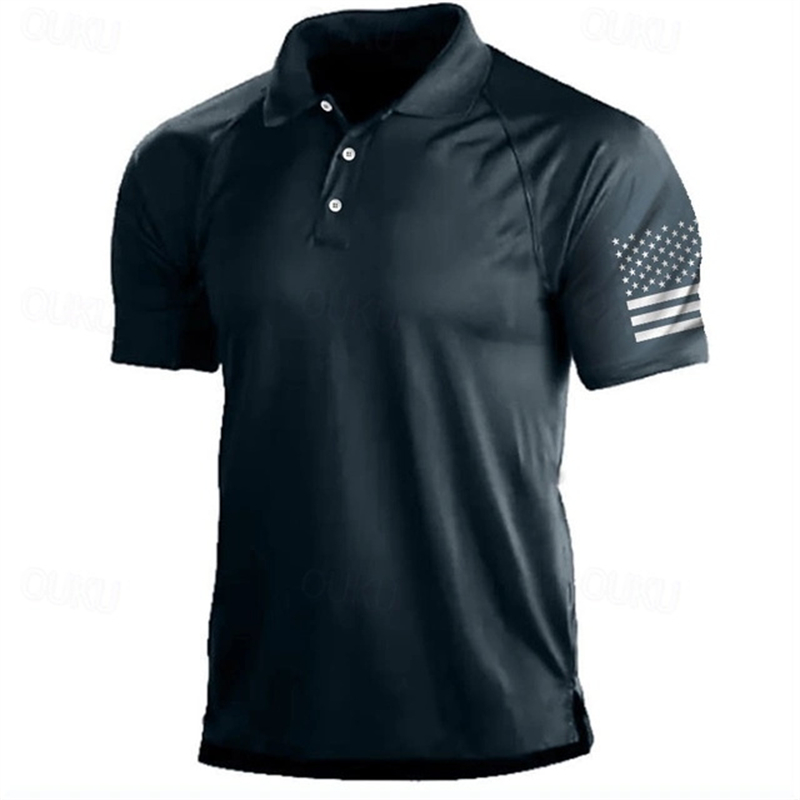 3D Print USA Flag Pattern Polo - Golf Equipment Wholesale review and price
