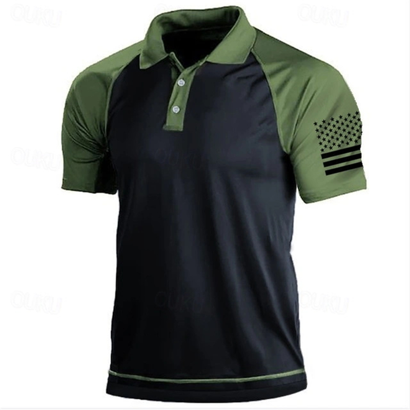 3D Print USA Flag Pattern Polo - Golf Equipment Wholesale review and price