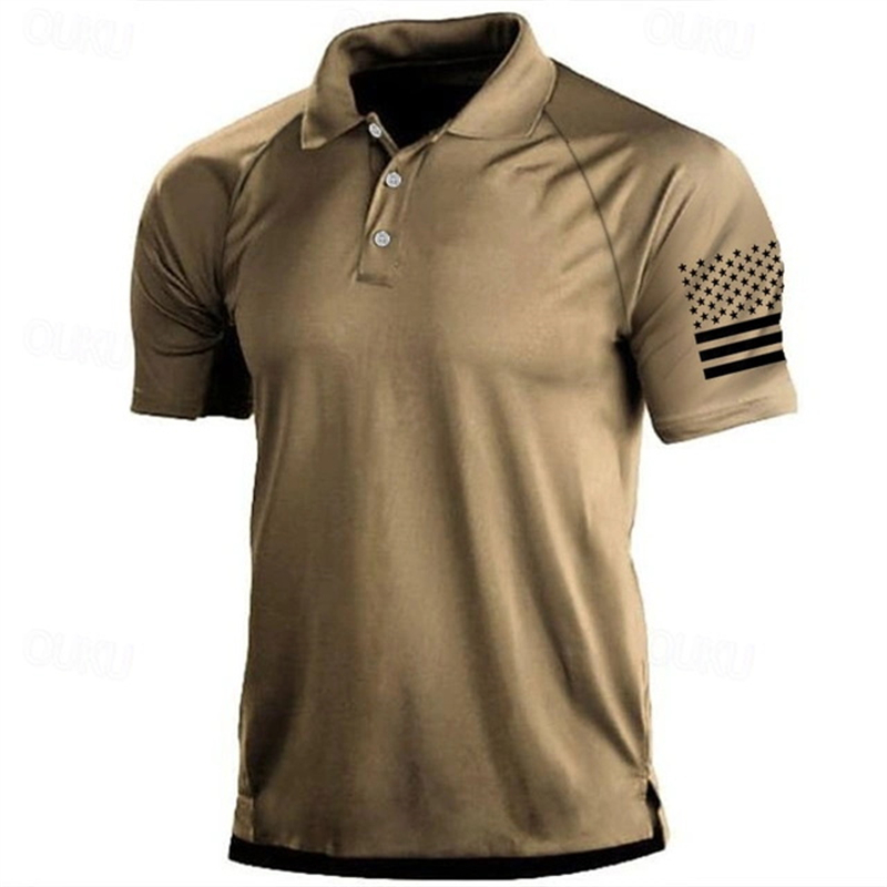 3D Print USA Flag Pattern Polo - Golf Equipment Wholesale review and price