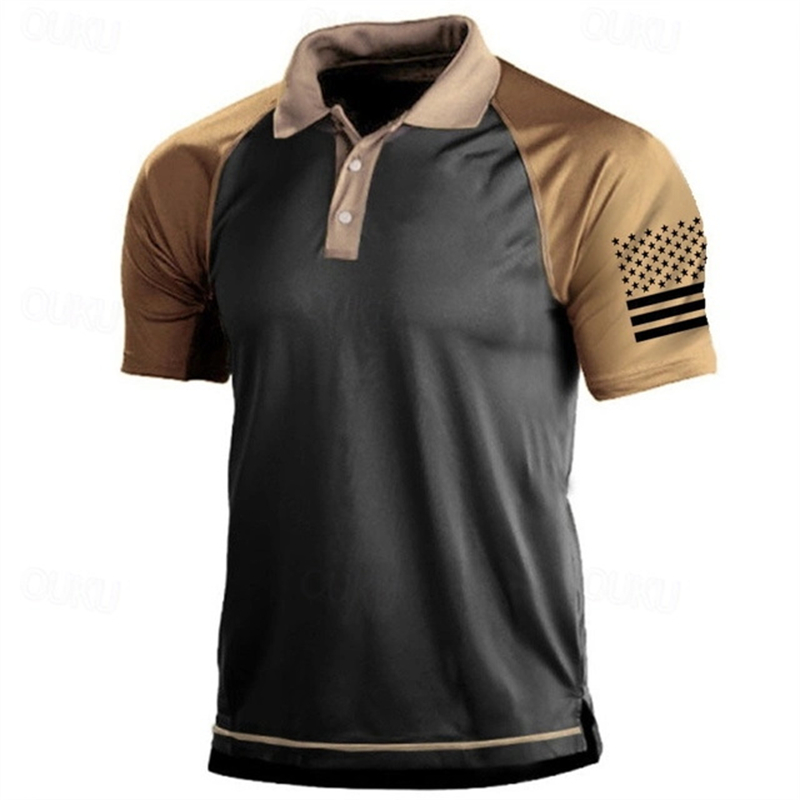 3D Print USA Flag Pattern Polo - Golf Equipment Wholesale review and price